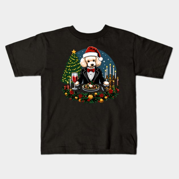 Poodle Dog Christmas Kids T-Shirt by Graceful Designs